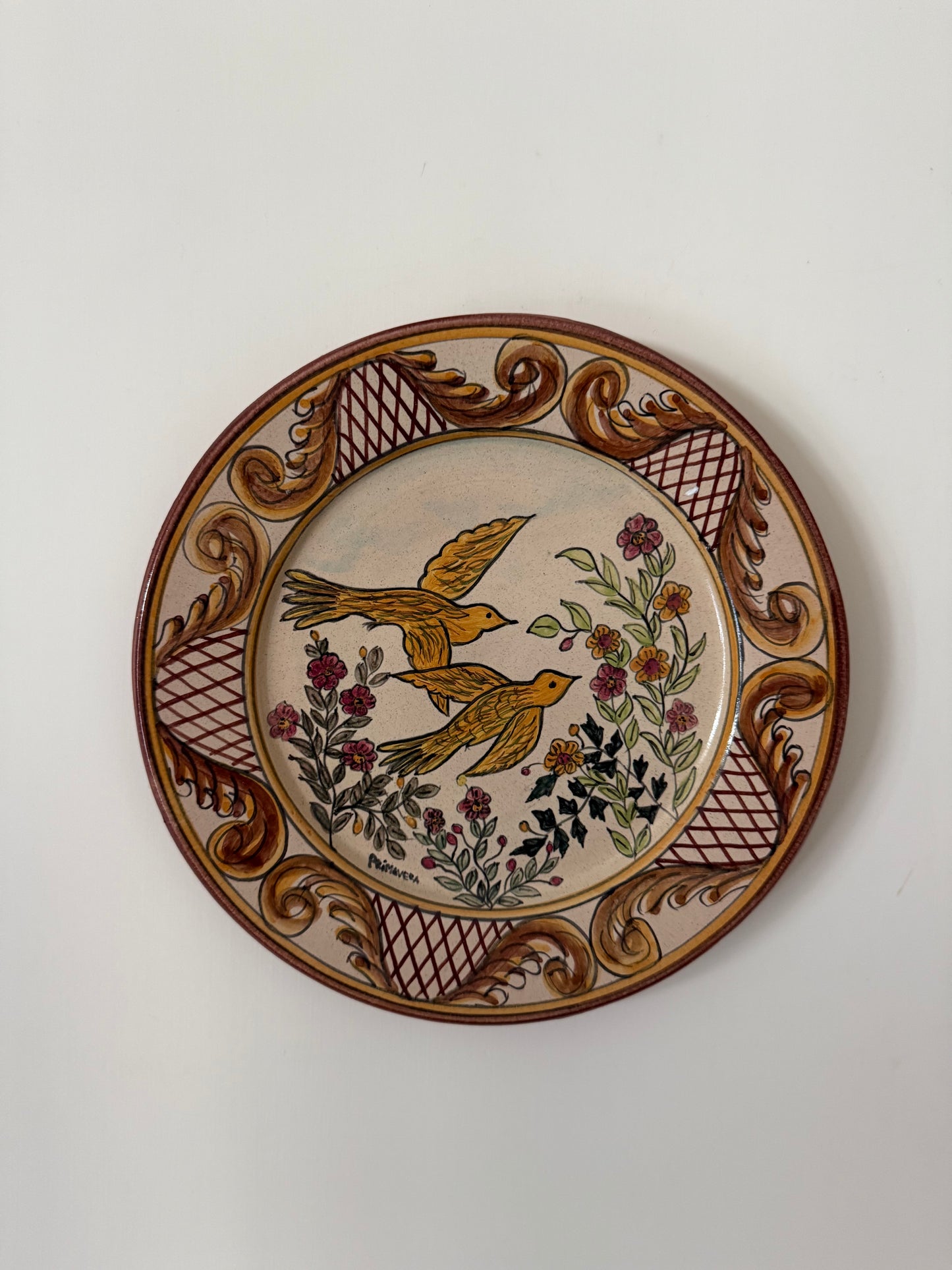 Handpainted decorative plate