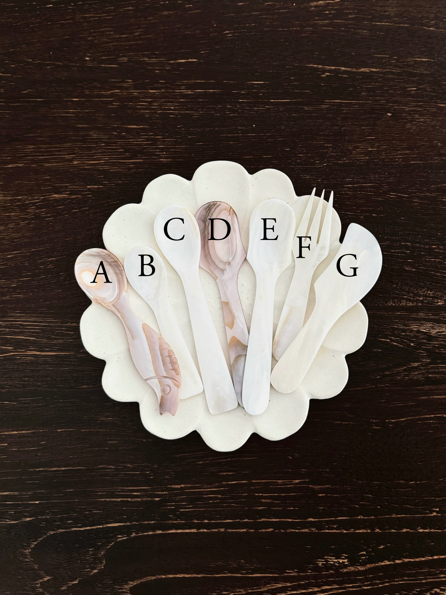 01. Natural seashell utensils