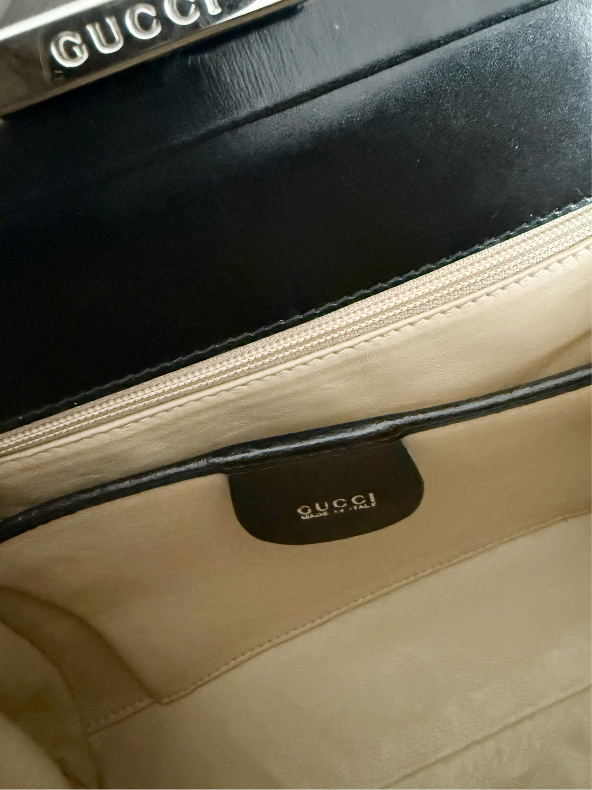 03. Gucci calf pony hair zebra print top handle bag