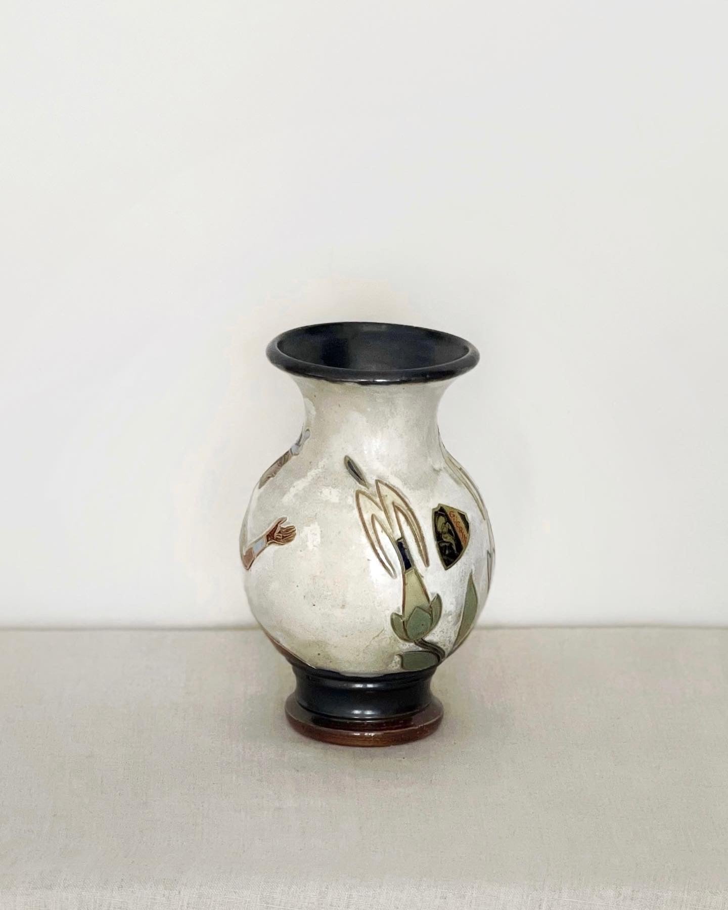 Roger Guerin handpainted pottery vase