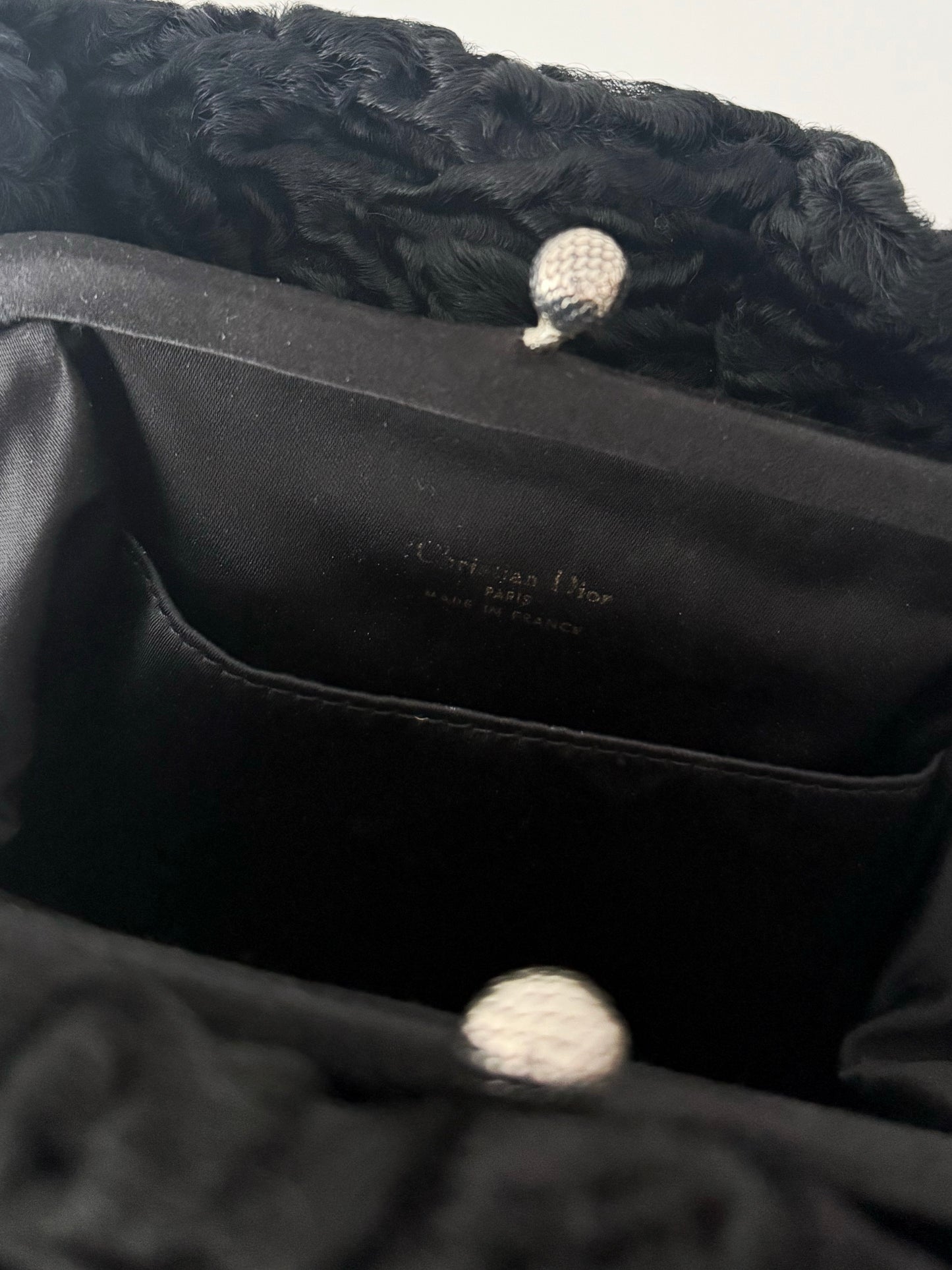 03. Christian Dior Persian lamb fur tote bag with charms