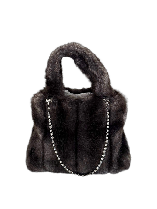 Sonia Rykiel faux fur tote bag