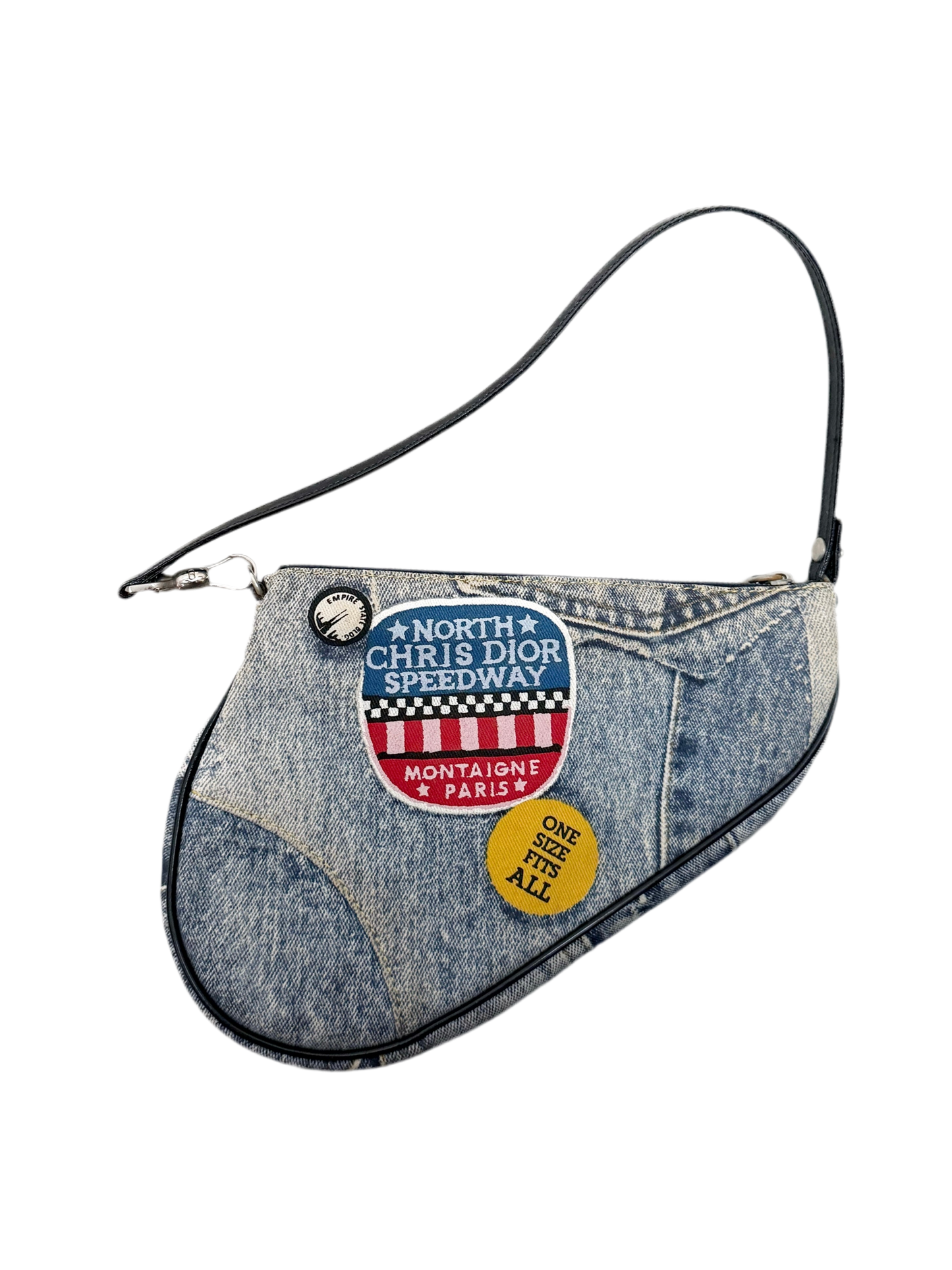 Dior denim Speedway mini saddle bag