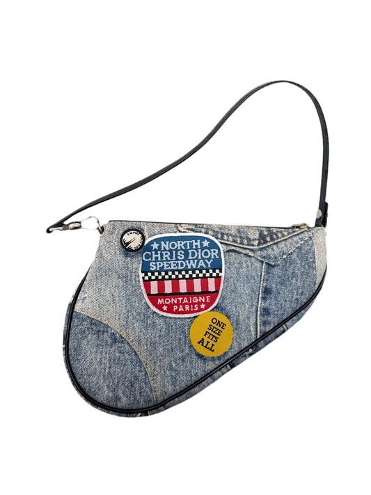 Dior denim Speedway mini saddle bag