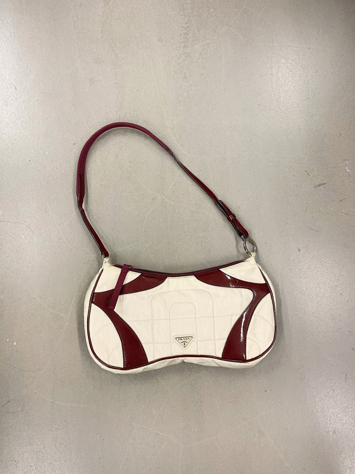 03. Prada 2000 leather and quilted nylon shoulder bag