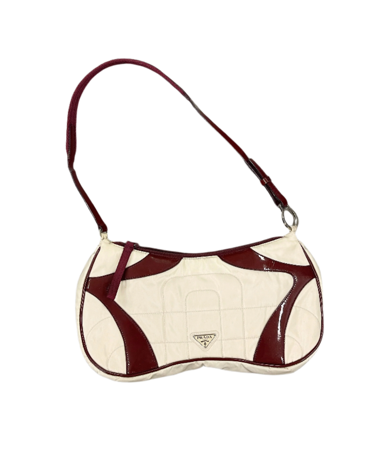 03. Prada 2000 leather and quilted nylon shoulder bag