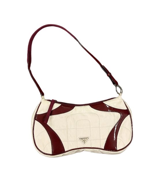 03. Prada 2000 leather and quilted nylon shoulder bag