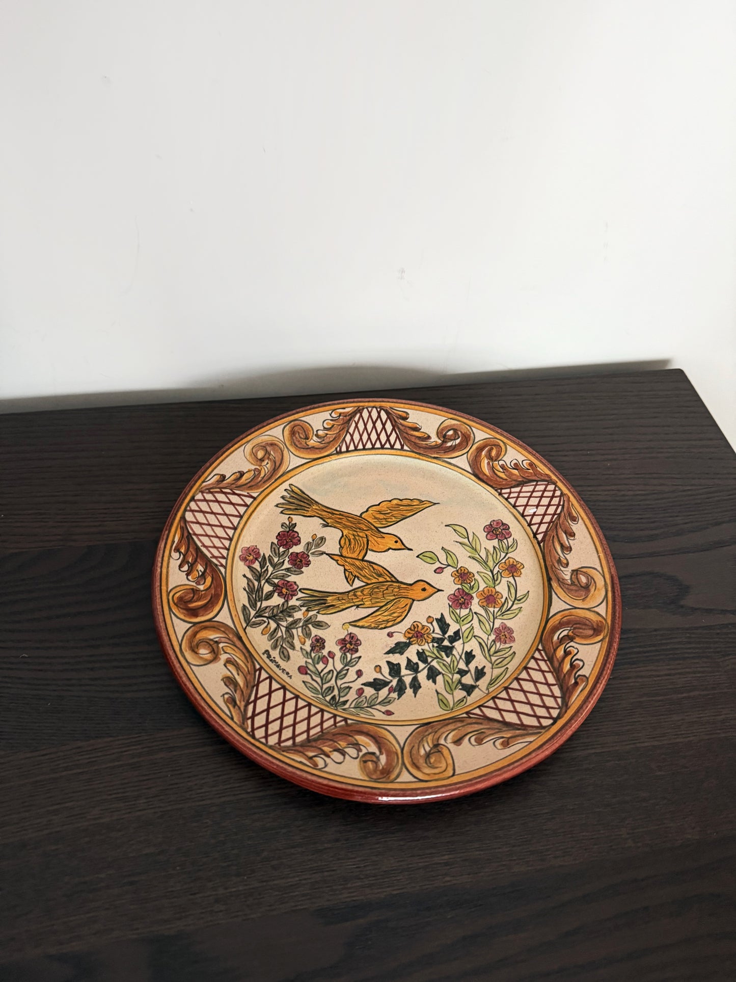 Handpainted decorative plate