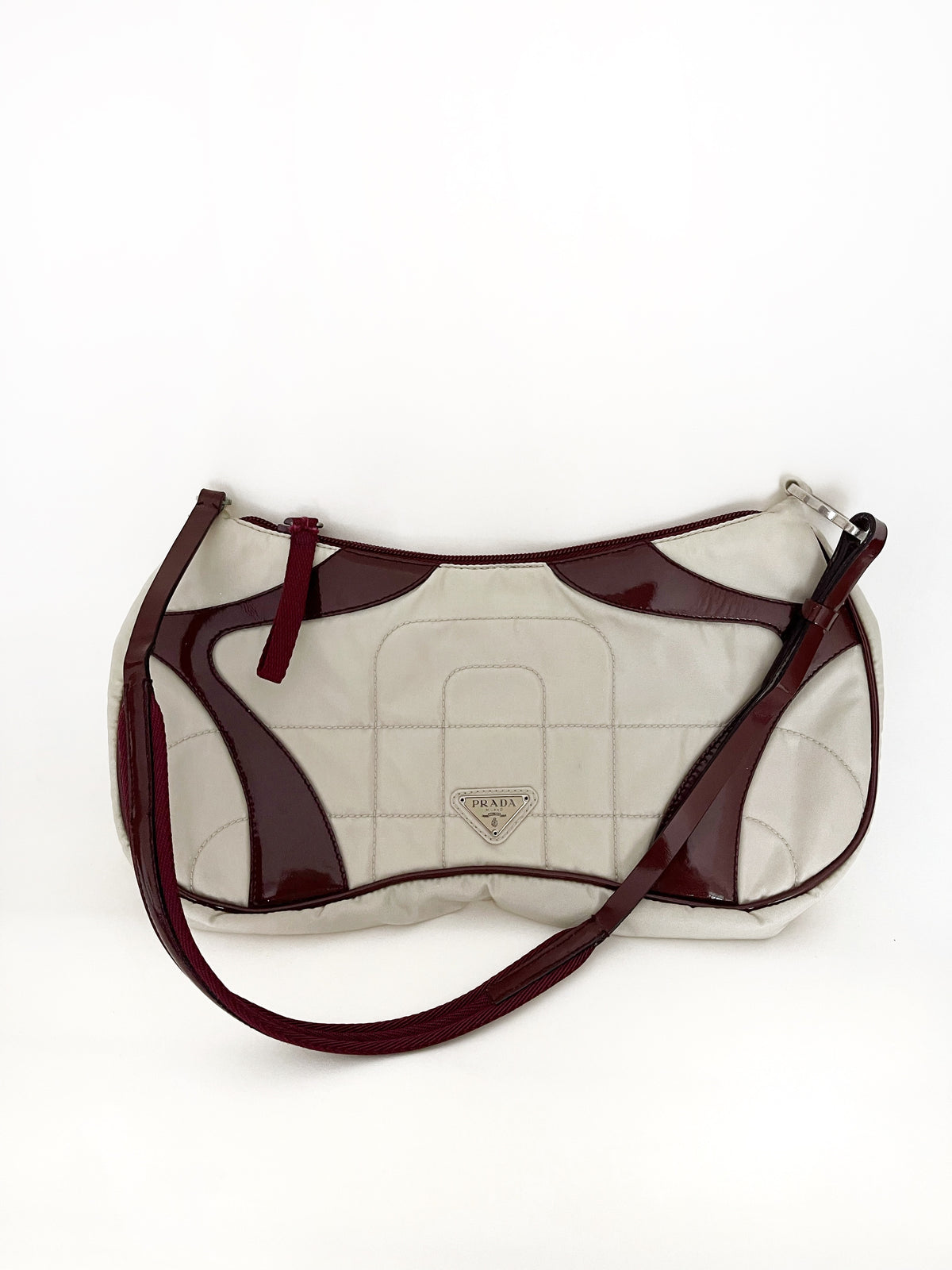 03. Prada 2000 leather and quilted nylon shoulder bag