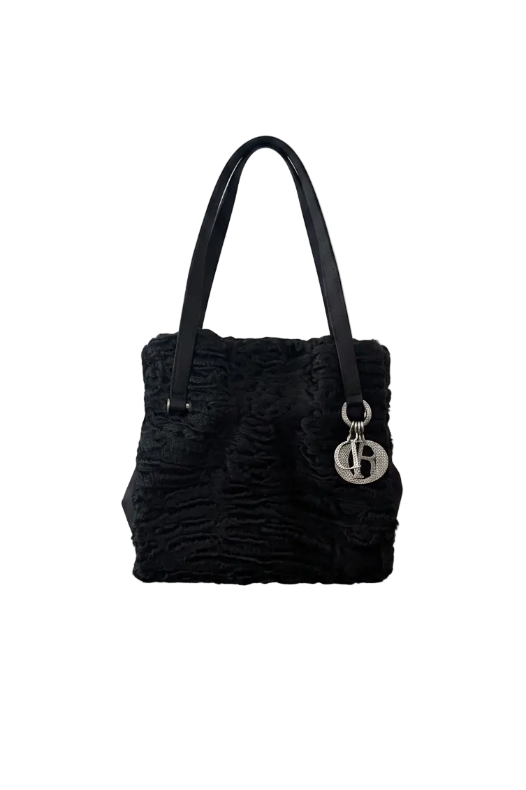03. Christian Dior Persian lamb fur tote bag with charms