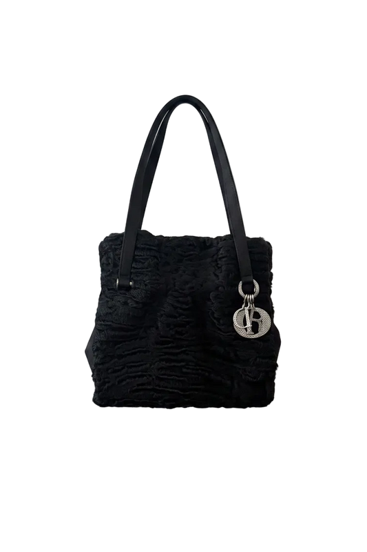 03. Christian Dior Persian lamb fur tote bag with charms