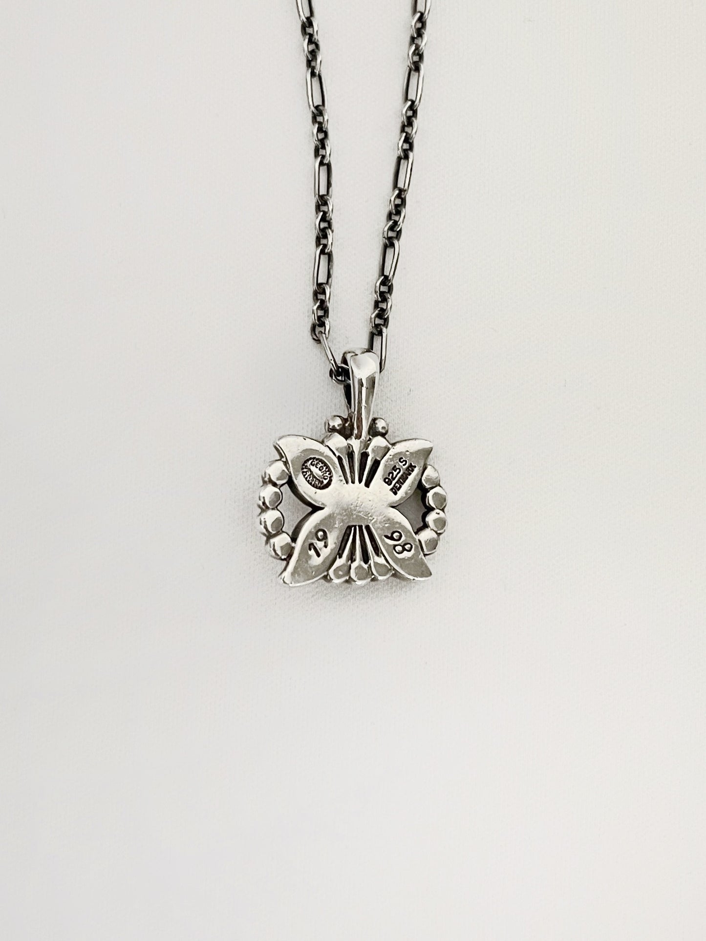 Georg Jensen Heritage flower and Lapis Lazuli necklace