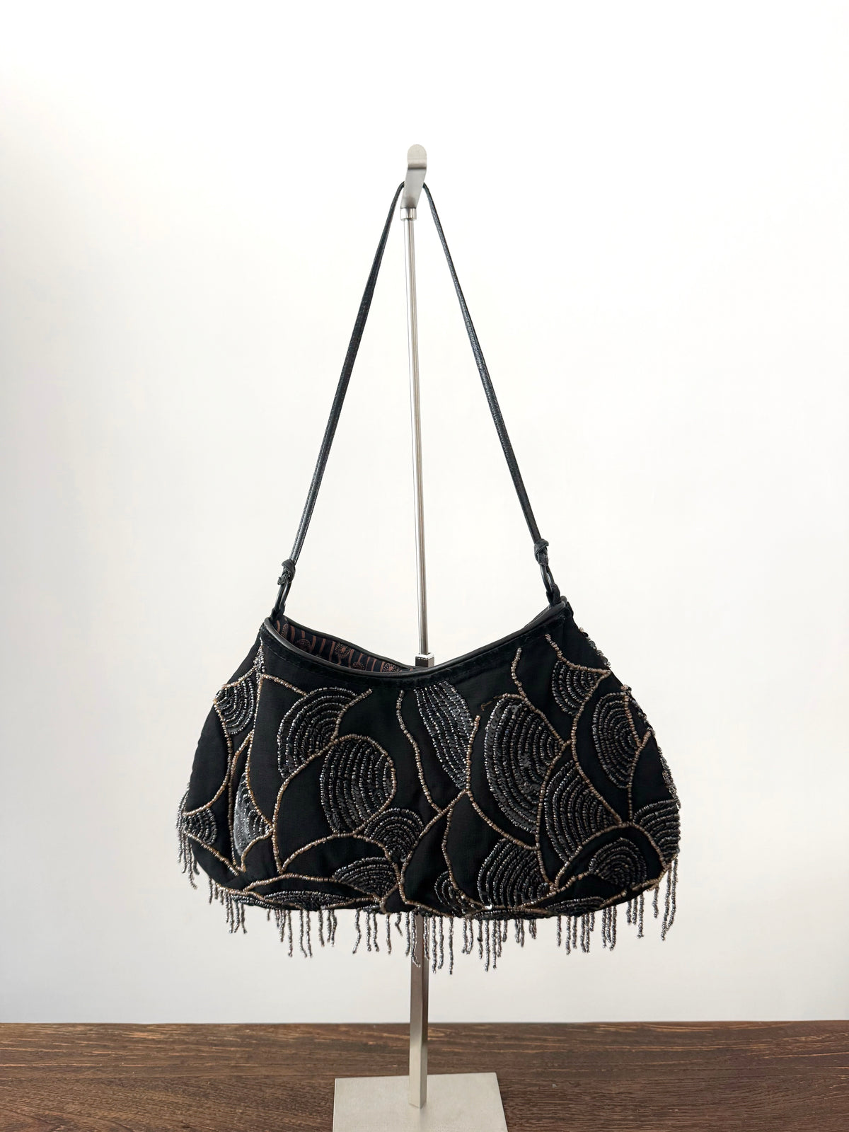 03. Jamin Puech floral embellished black shoulder bag