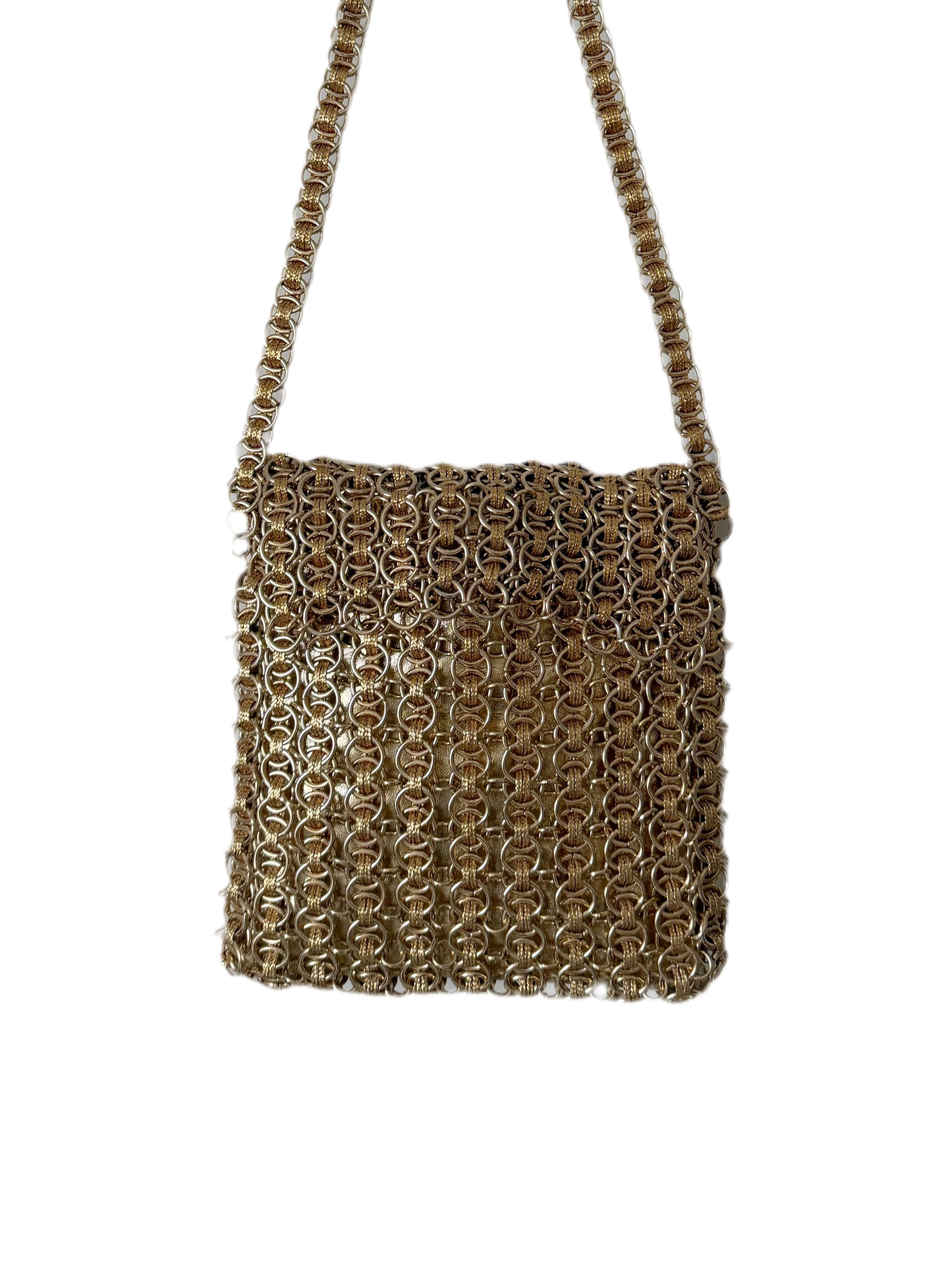 Walborg gold chainmail bag