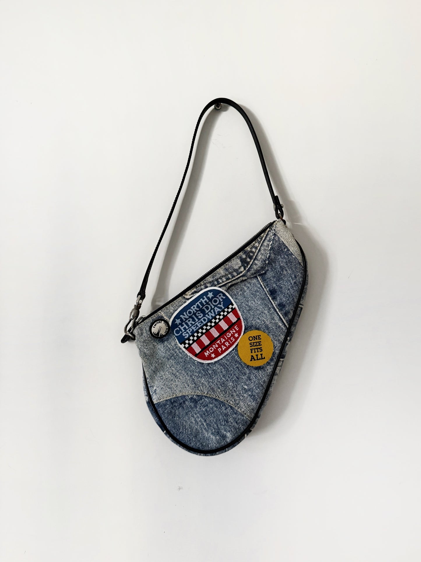 Dior denim Speedway mini saddle bag