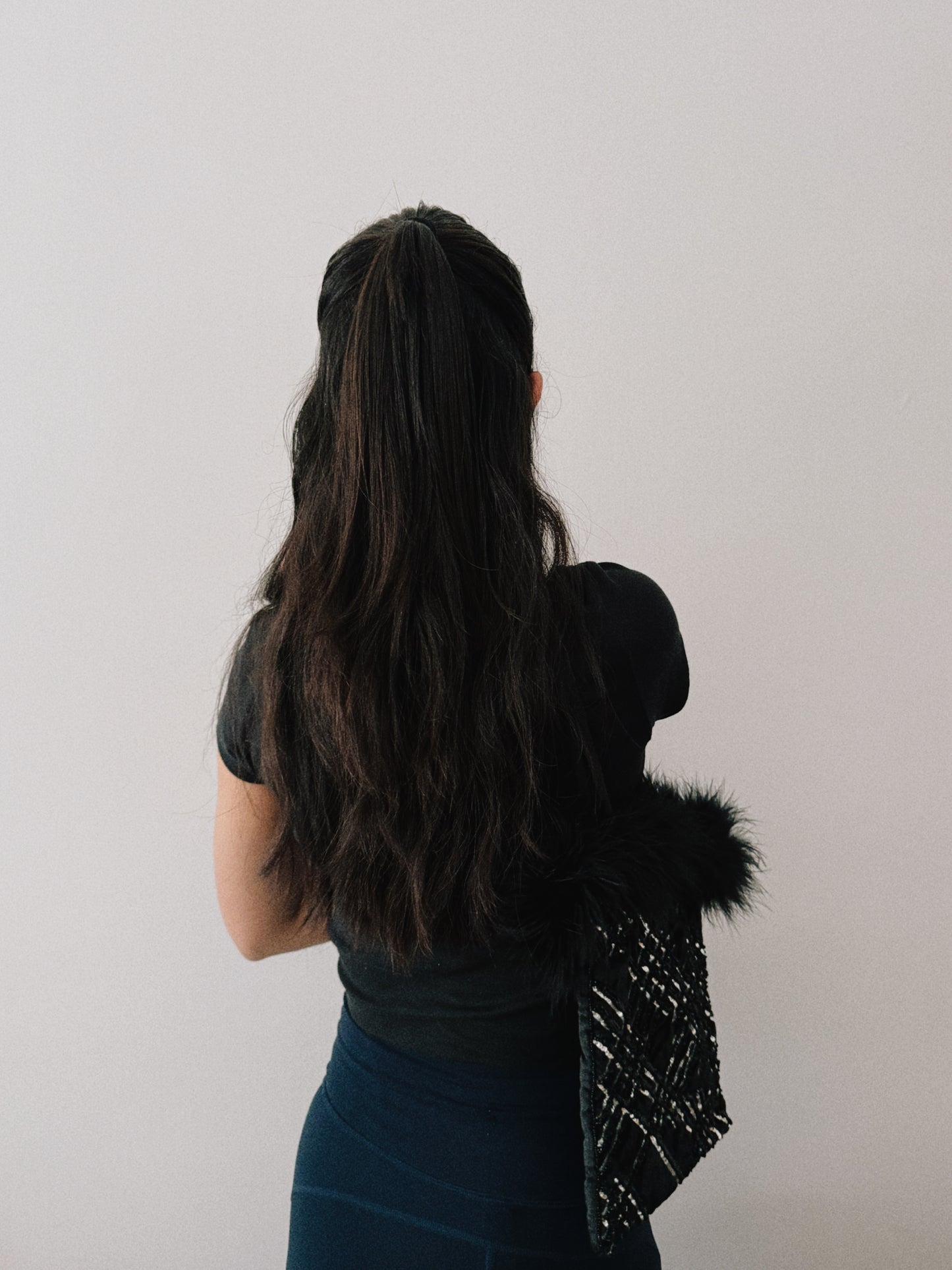 03. Jamin Puech fur trim embellished velvet bag