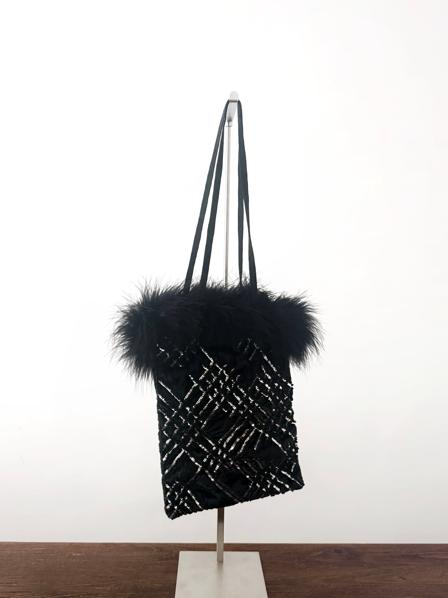 03. Jamin Puech fur trim embellished velvet bag
