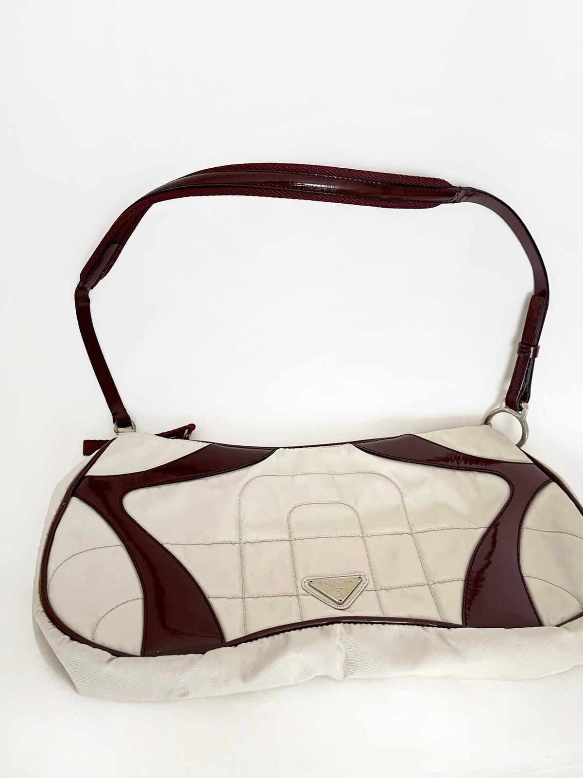 03. Prada 2000 leather and quilted nylon shoulder bag
