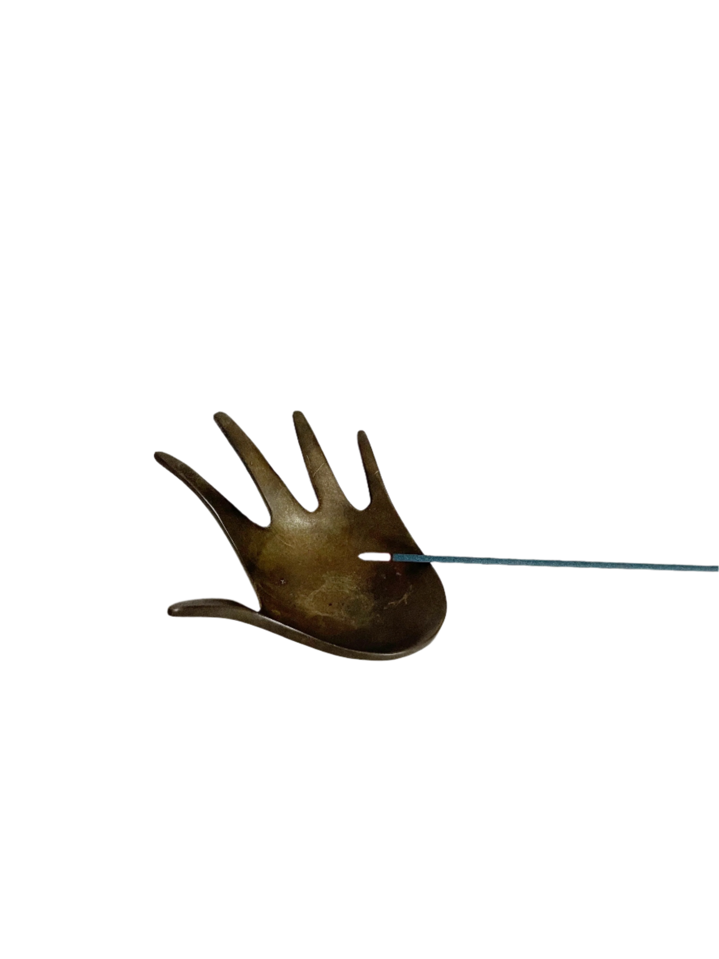 Brass hand shaped ashtray