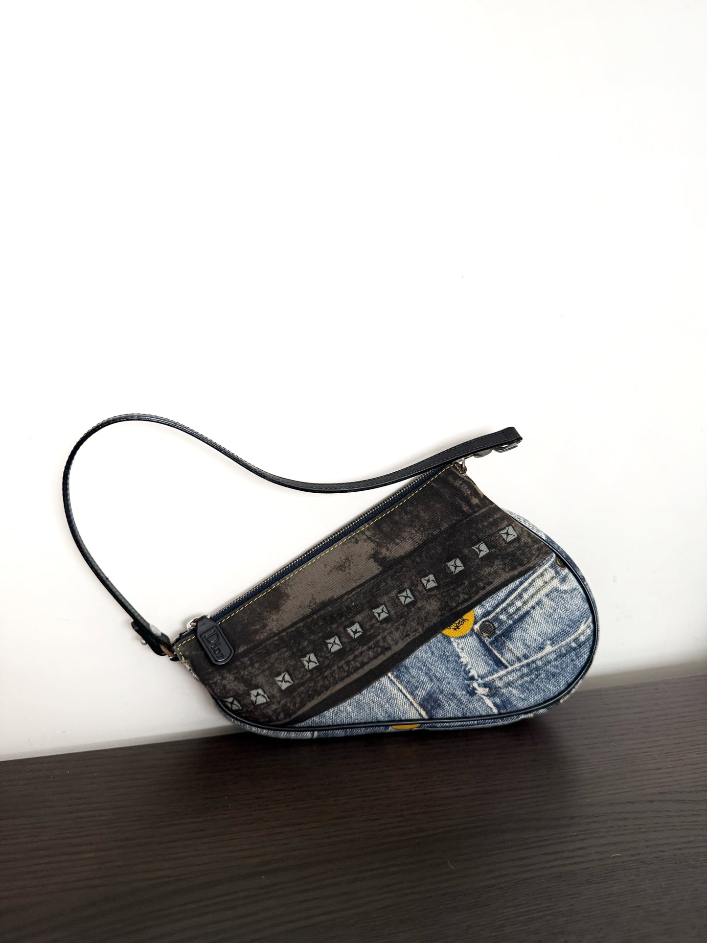Dior denim Speedway mini saddle bag