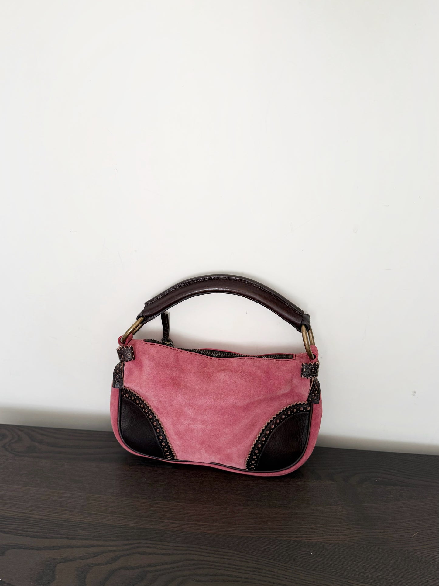 Miu Miu pink suede bag