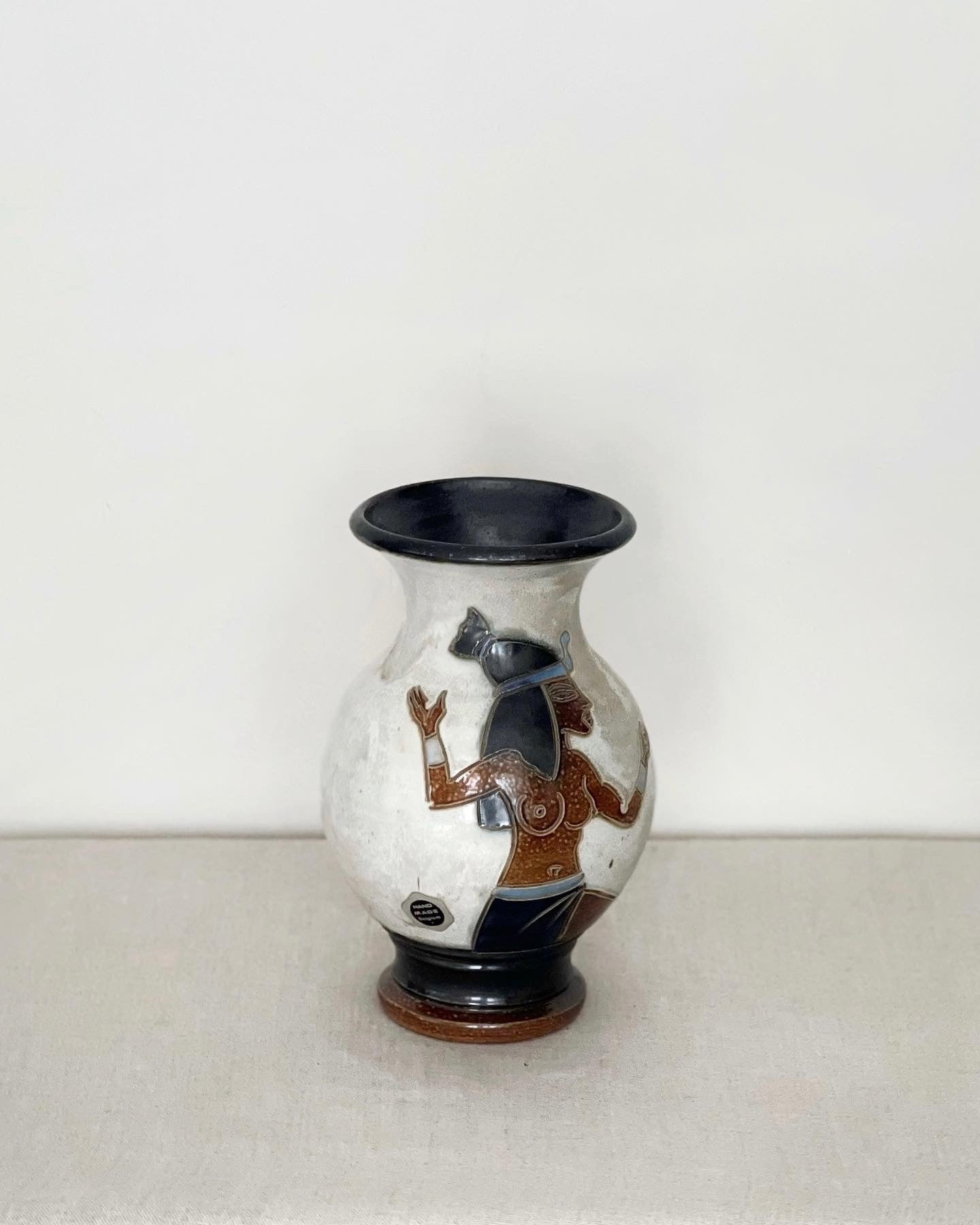 Roger Guerin handpainted pottery vase