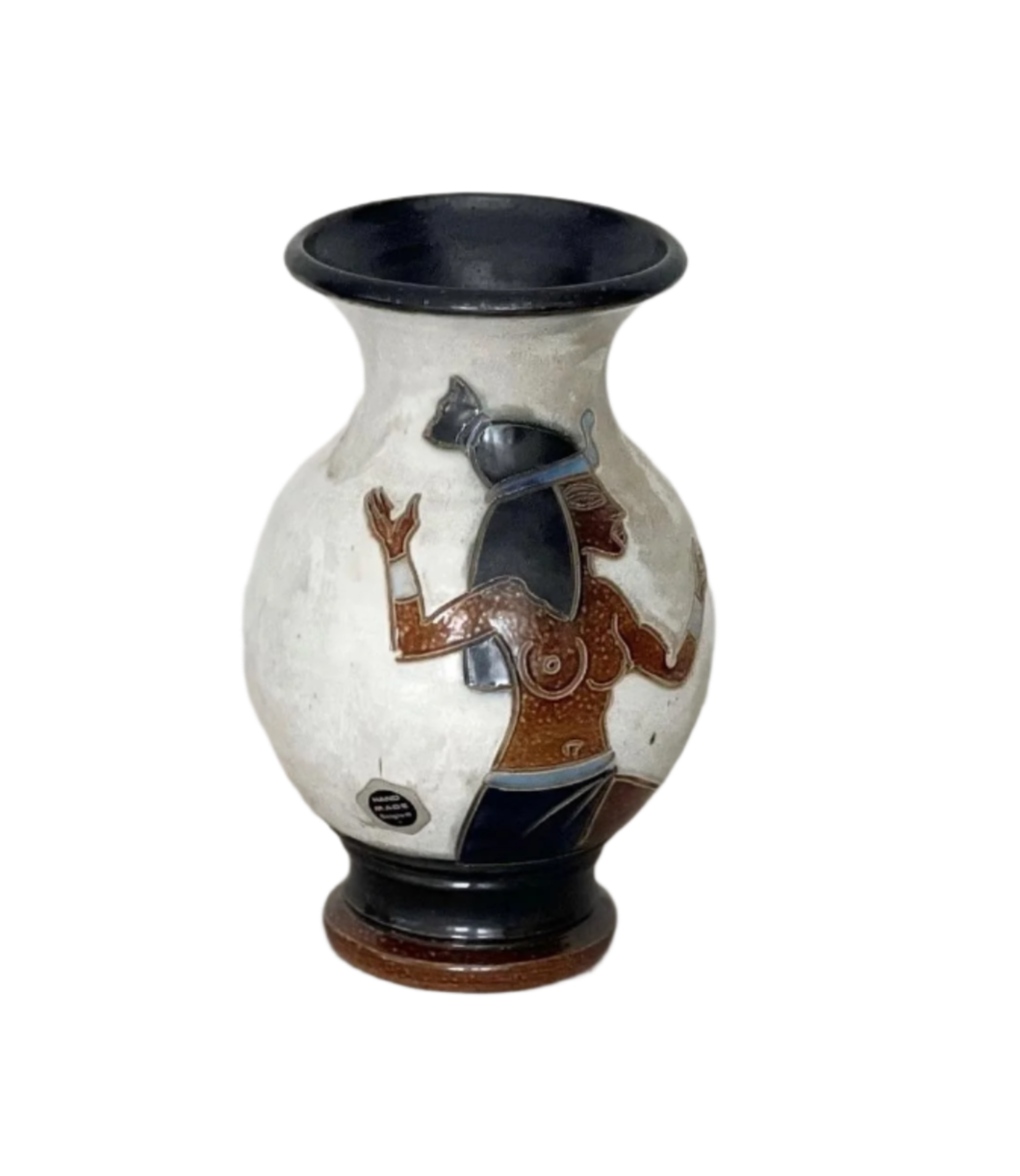 Roger Guerin handpainted pottery vase