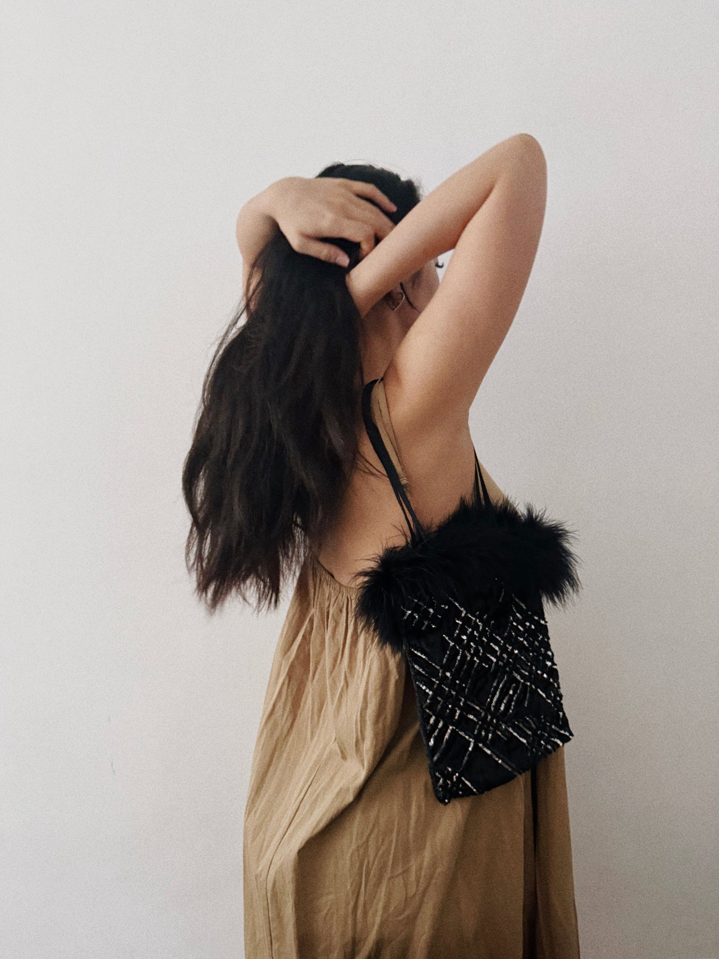 03. Jamin Puech fur trim embellished velvet bag