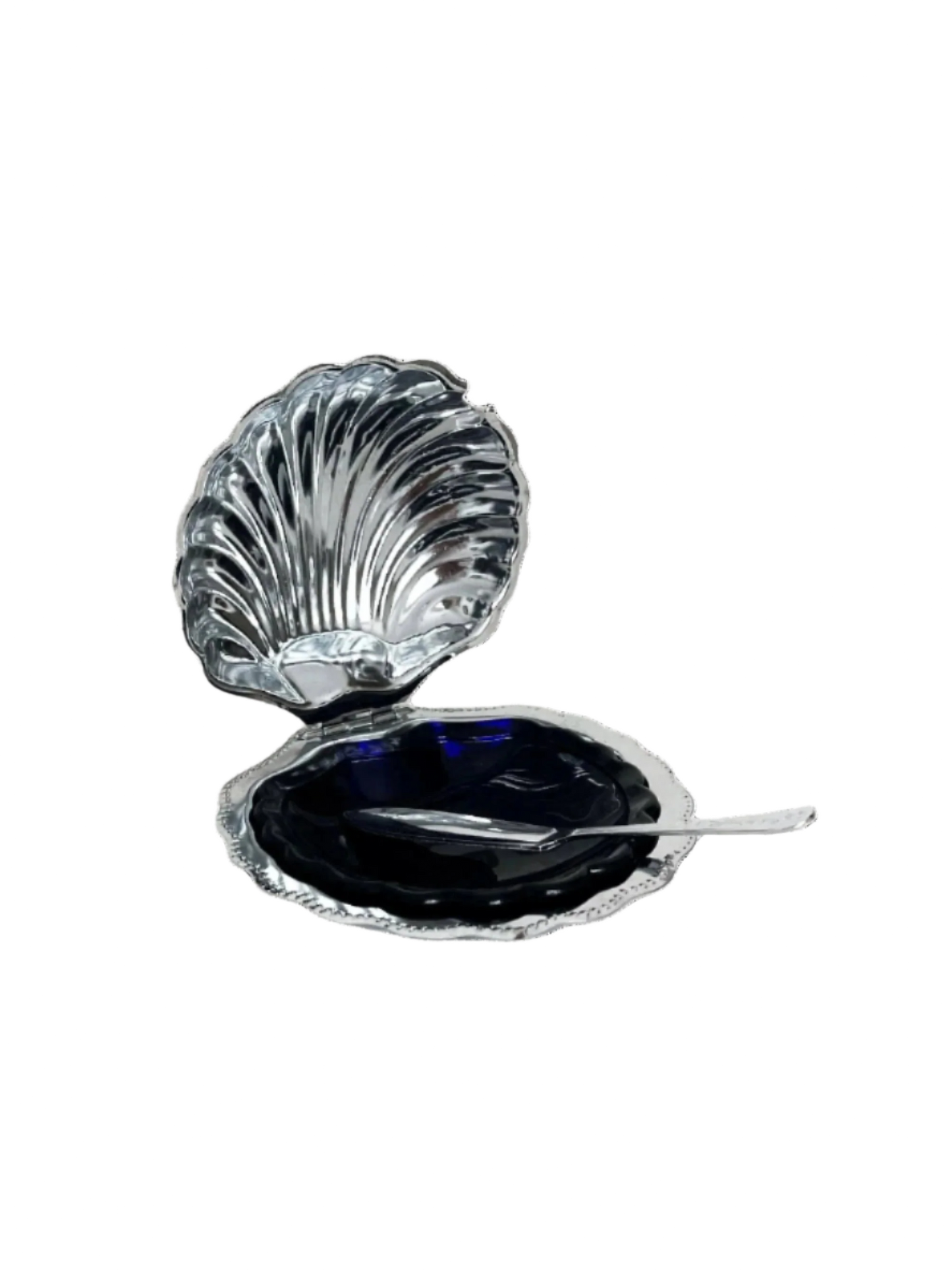 Clamshell dish with knife