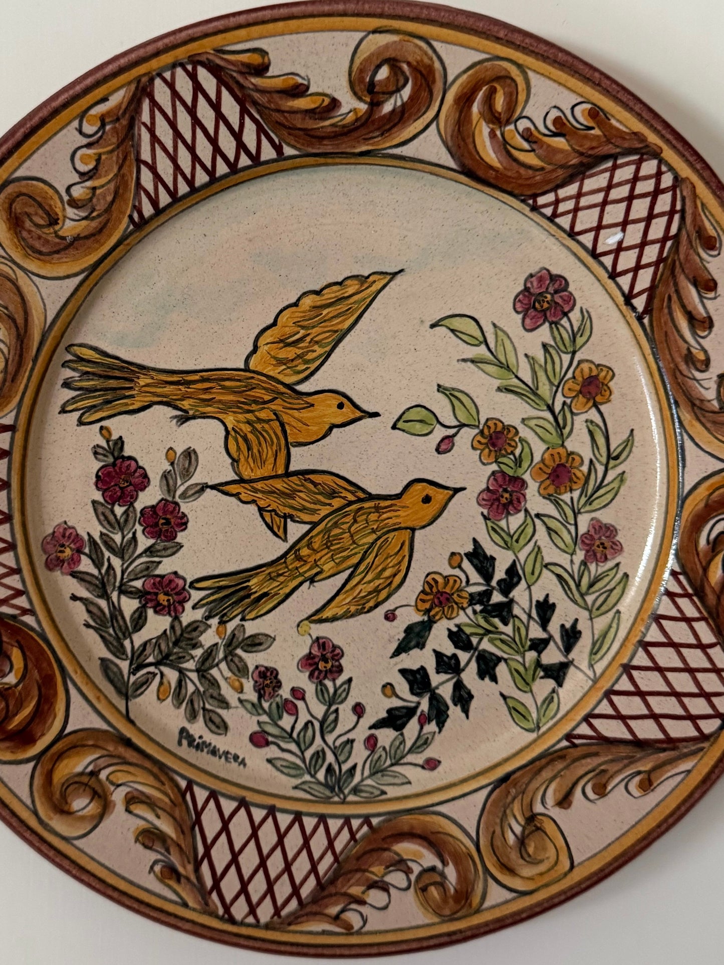 Handpainted decorative plate