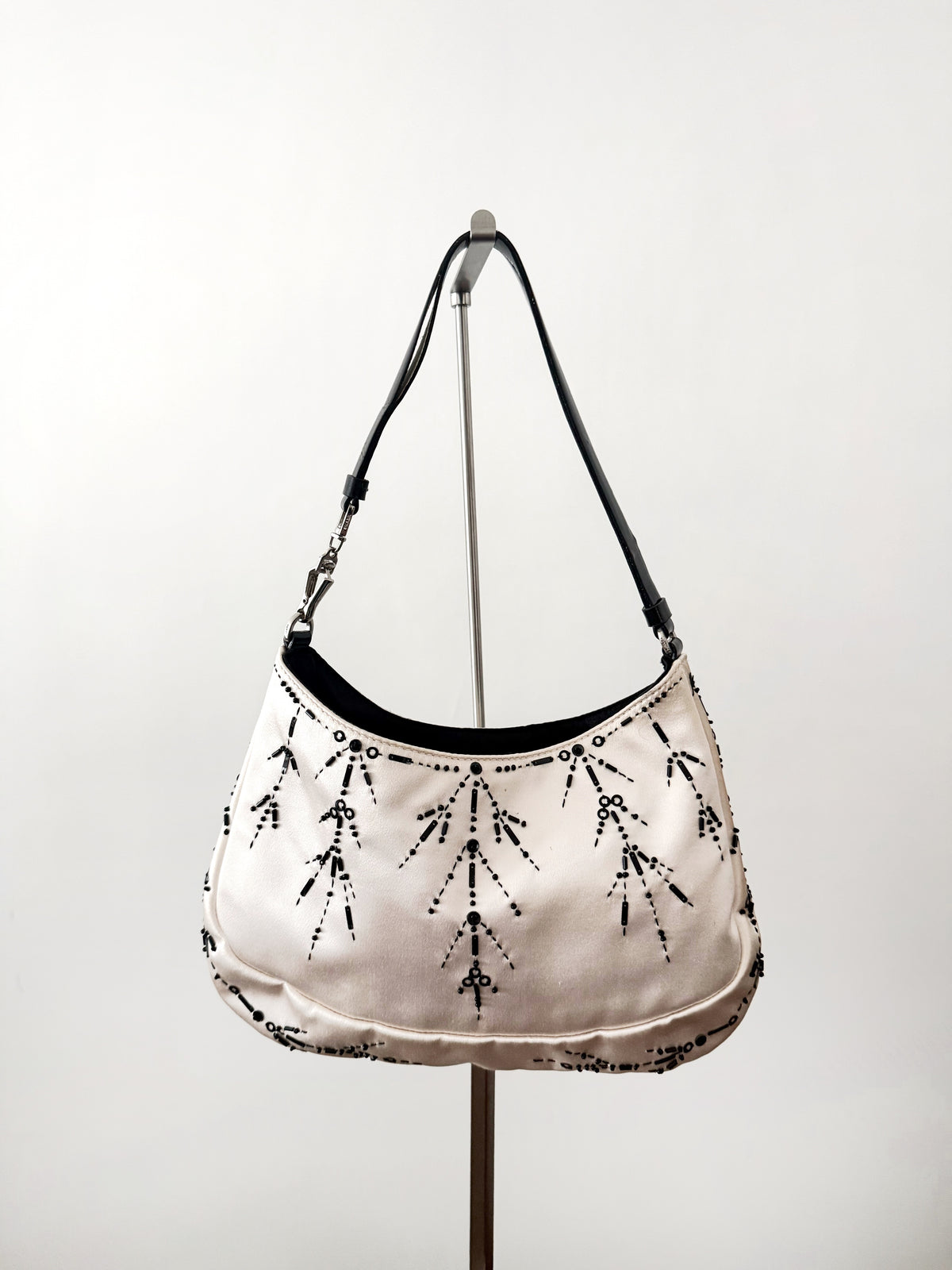 03. Prada SS2000 ivory satin embellished bag