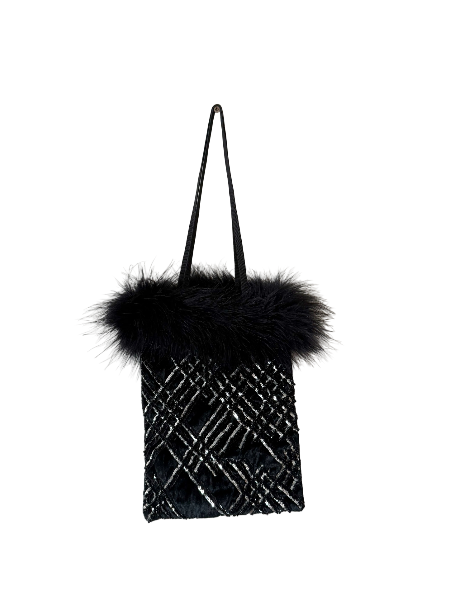 03. Jamin Puech fur trim embellished velvet bag