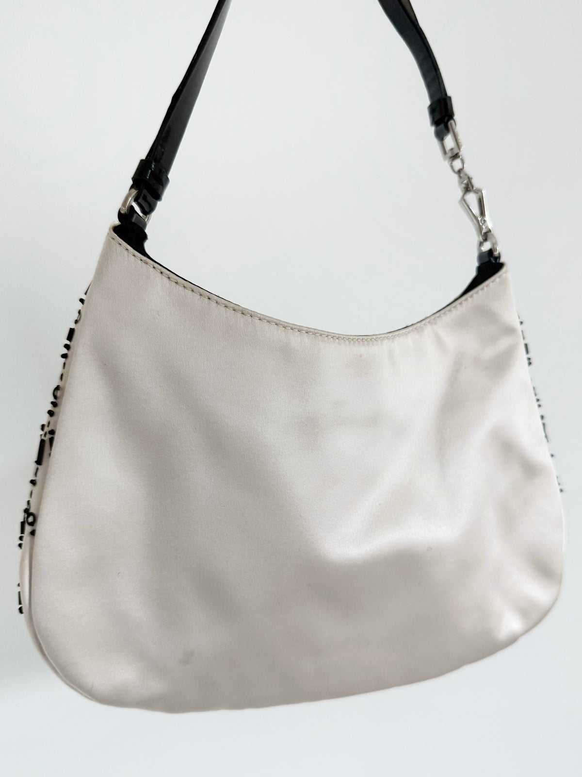 03. Prada SS2000 ivory satin embellished bag