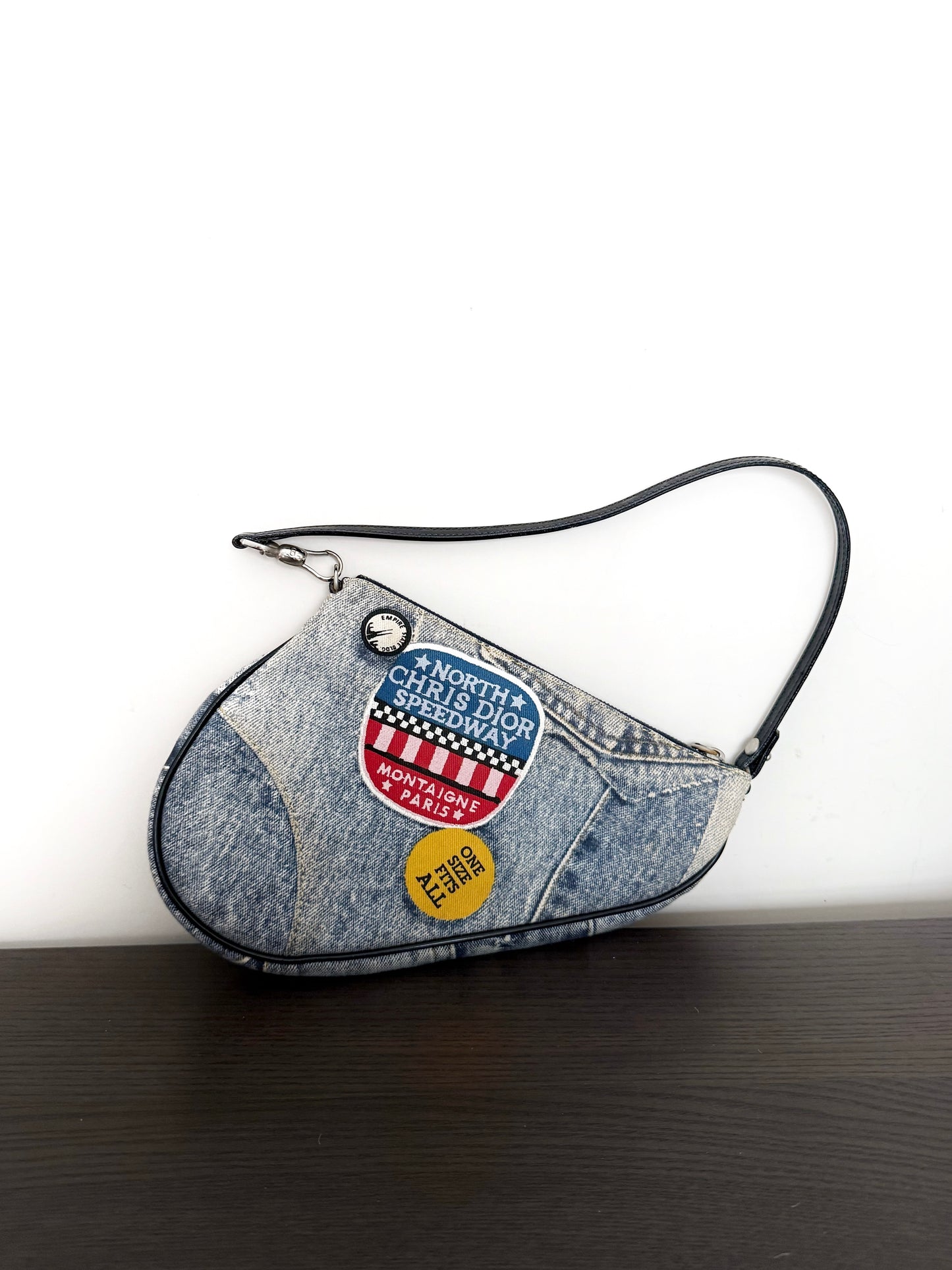 Dior denim Speedway mini saddle bag