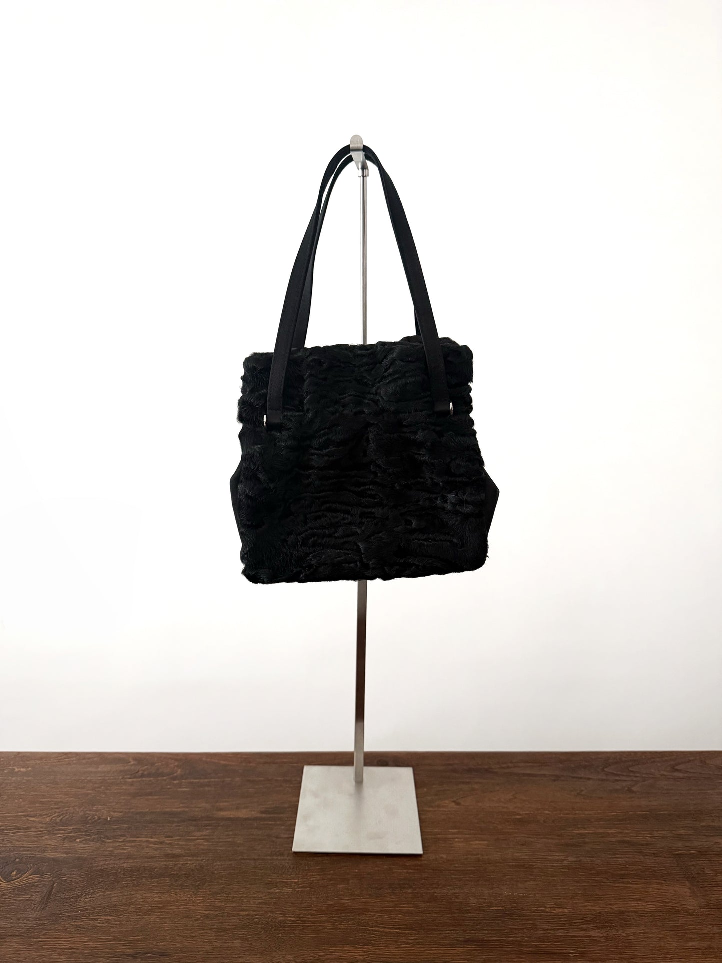 03. Christian Dior Persian lamb fur tote bag with charms