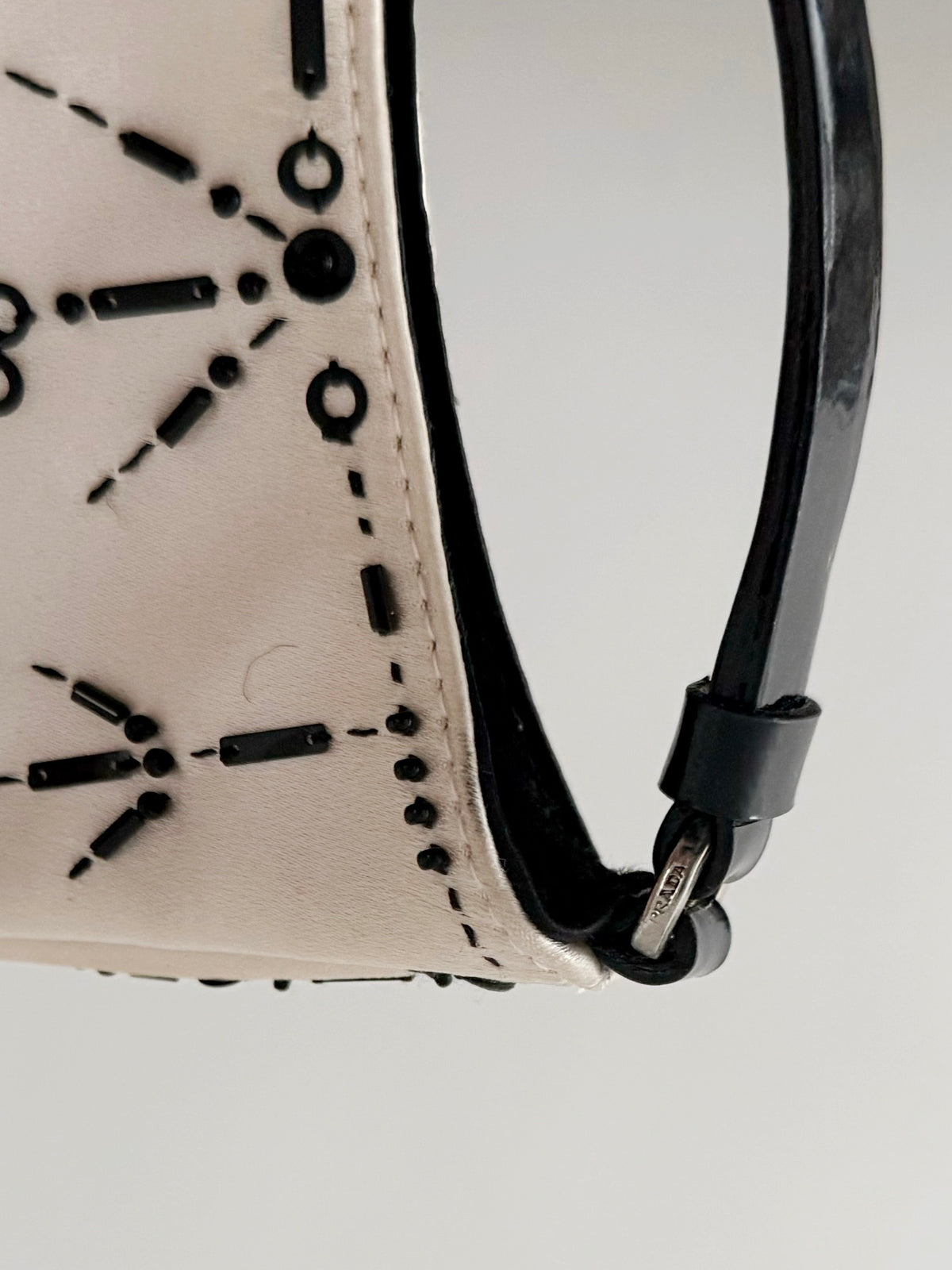 03. Prada SS2000 ivory satin embellished bag