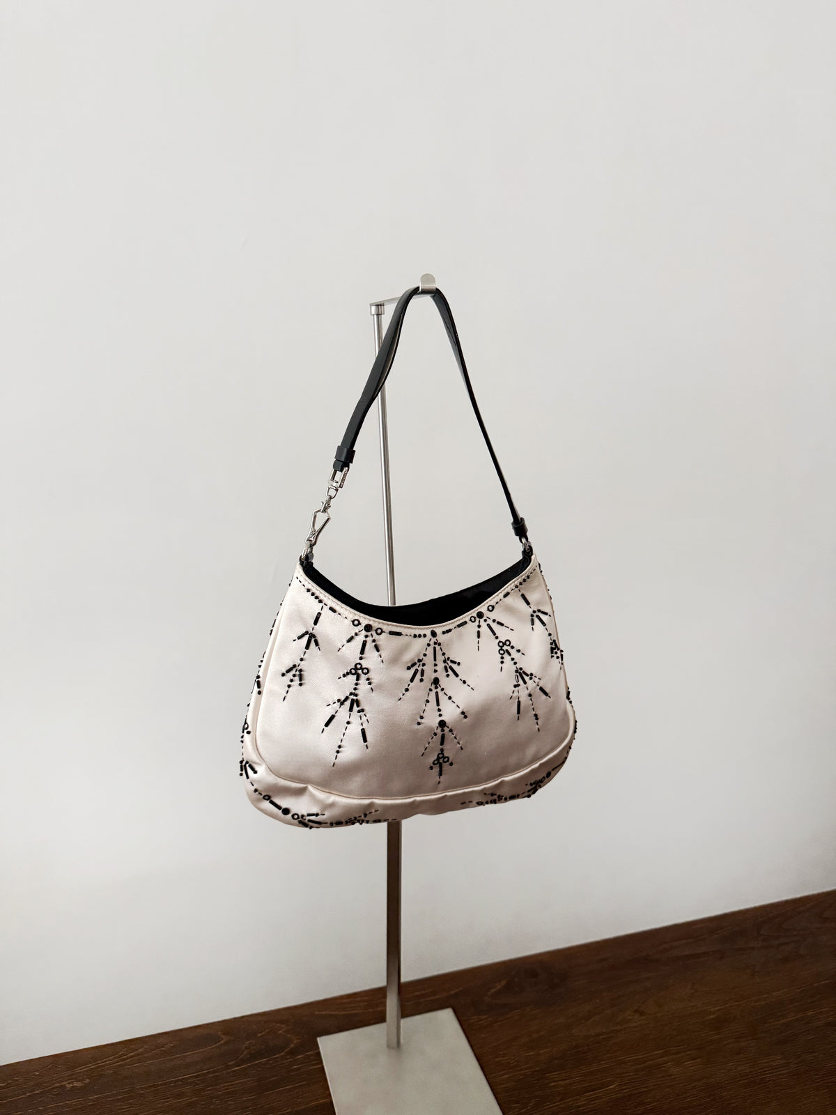 03. Prada SS2000 ivory satin embellished bag
