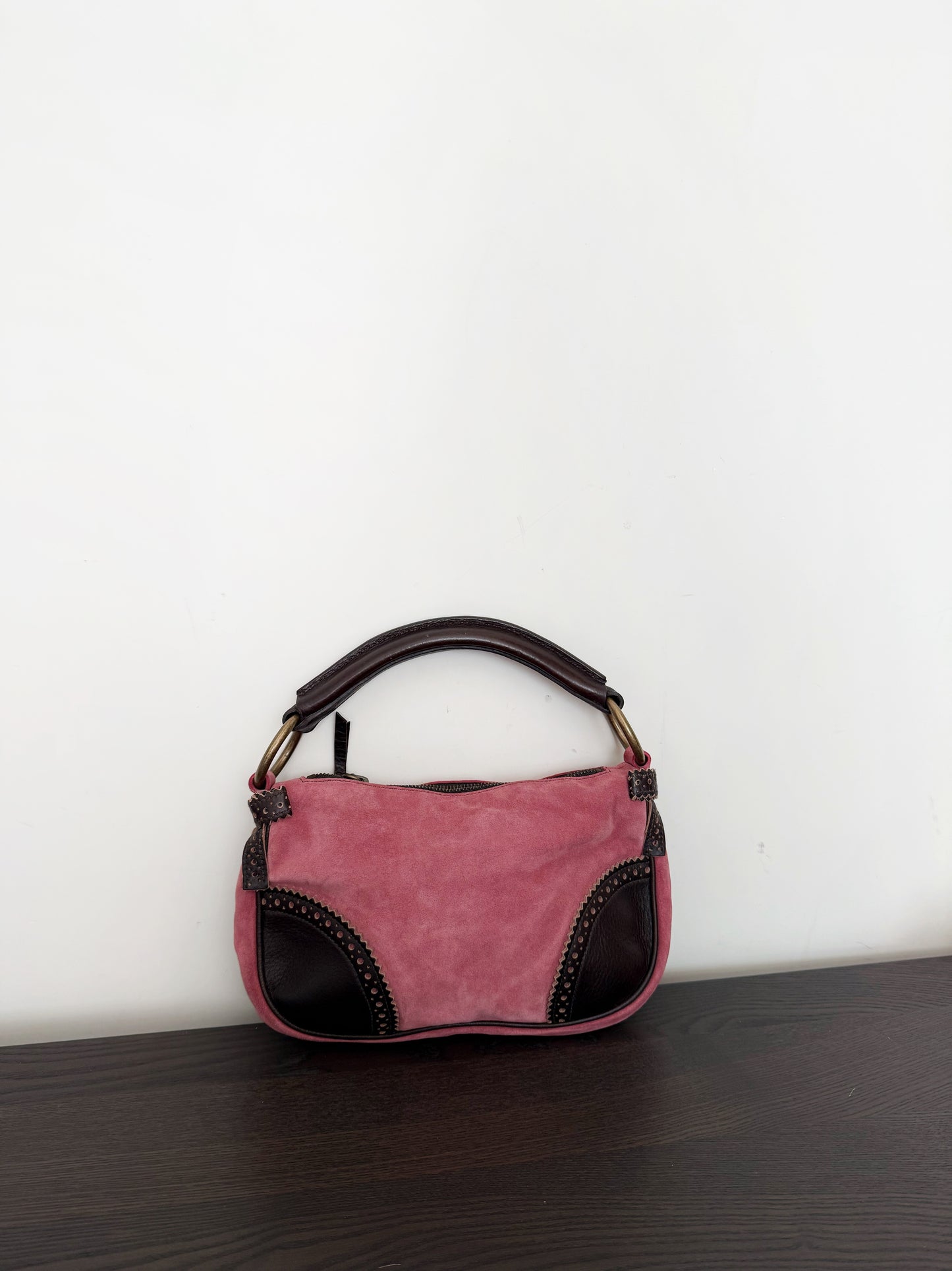 Miu Miu pink suede bag