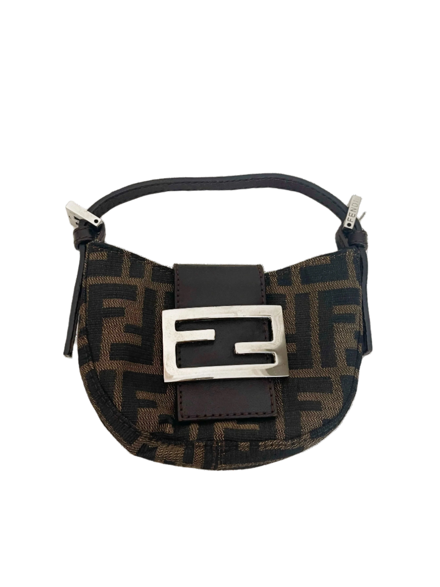 Fendi mini croissant bag in zucca monogram pattern