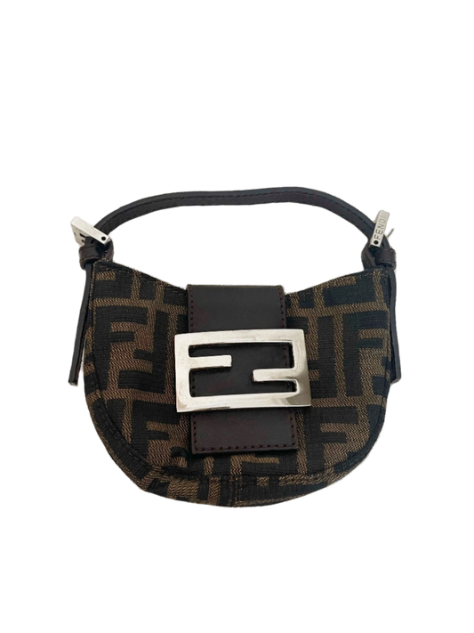 Fendi mini croissant bag in zucca monogram pattern