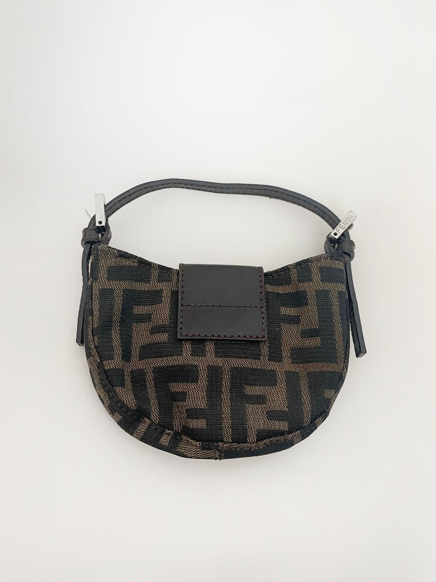 Fendi mini croissant bag in zucca monogram pattern