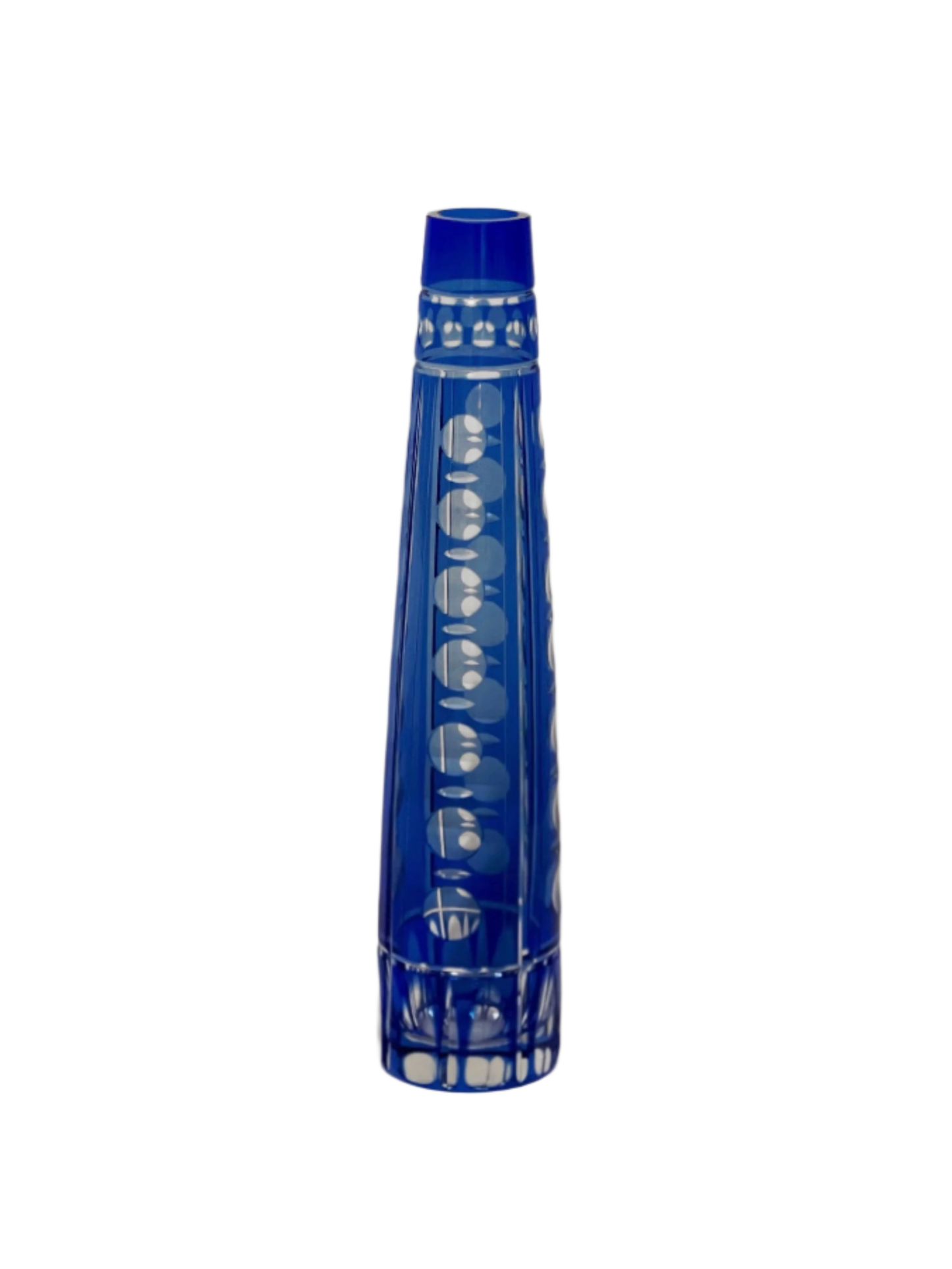 Johann Oretel & co cobalt crystal glass vase